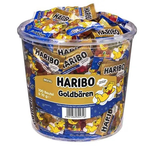 Цукерки Желейні Haribo Minis Goldbaren Харібо Мініс Ведмедики Золоті 100*10 = 1 кг Німеччина, фото 1