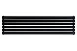 Горизонтальний дизайнерський радіатор опалення  ARTTIDESIGN Livorno G 6/408/1600 чорний матовий, фото 5