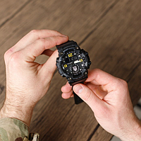 Водонепроницаемые и противоударные армейские электронные часы с подсветкой с каучуковым ремешком