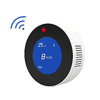 Датчик утечки природного газа с сиреной, термометром и WiFi Tuya Gas Alarm Sensor (2539)