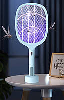 Электрическая мухобойка ракетка с аккумулятором 3000V / Уничтожитель насекомых, комаров (4693)