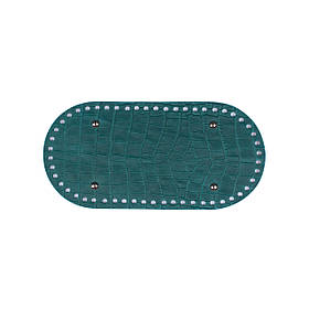 Дно сумки овальне з ніжками (25*12 см), колір Опал рептилія