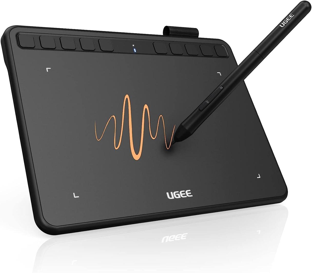 Графічний планшет UGEE S640 для малювання з функцією нахилу стилуса Black (S640), фото 1