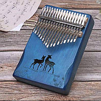 Музыкальный инструмент Калимба 17 key Kalimba Blue 2 Deer (2706)