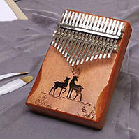 Музыкальный инструмент Калимба 17 key Kalimba Brown 2 Deer (2705)