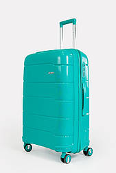 Велика пластикова валіза на 105 л Three Birds 2021-10-74L бірюзова