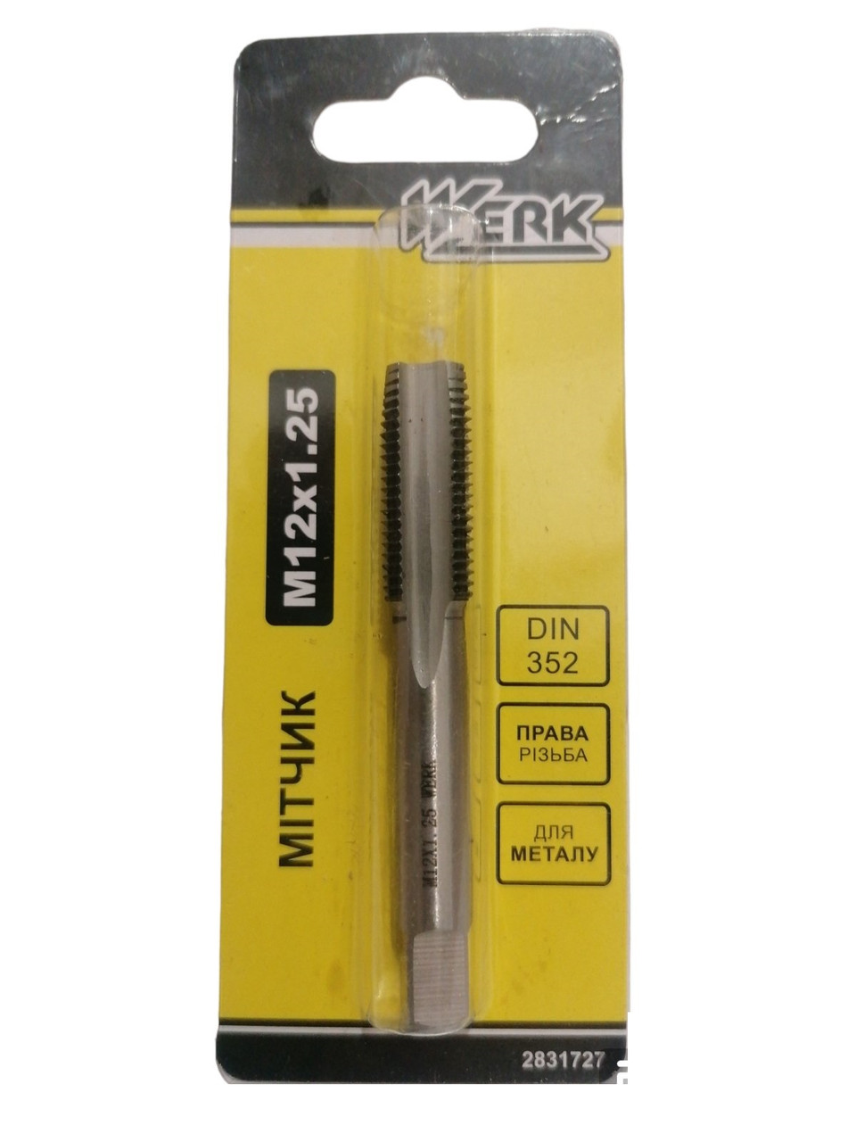 Мітчик ручний М12х1,25мм Werk 122714 (2831727)