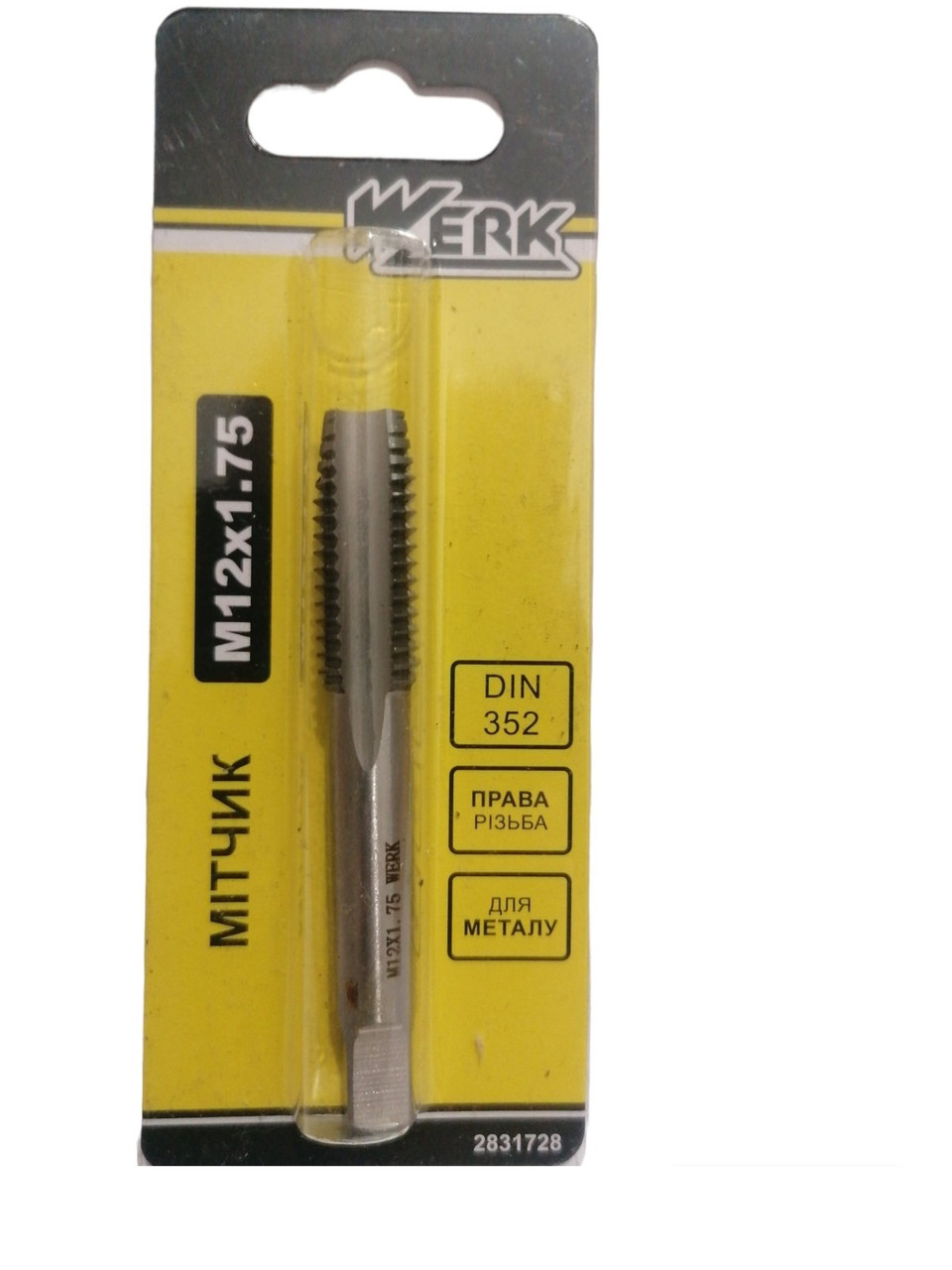 Мітчик ручний М12х1,75мм Werk 122715 (2831728)