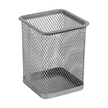 Металева підставка для ручок Axent квадратна Срібна (2111-03-A)