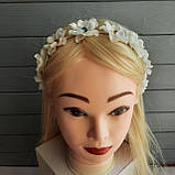 Обруч із білими квітами, фото 5
