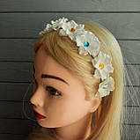 Обруч із білими квітами, фото 4