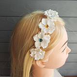 Обруч із білими квітами, фото 6