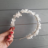 Обруч із білими квітами, фото 7