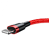 Кабель зарядный USB - Lightning Baseus Cafule Lightning USB 1.5 A 2 м Red (CALKLF-C09), фото 3