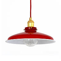 Світильник підвісний купол Loft Steampunk [ Pendant Red & White ]