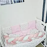 Набір тучка, коса бортик у ліжечко для немовлят, фото 5