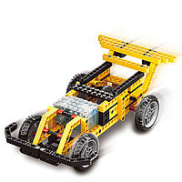 Конструктор электромеханический Гоночная машина 4 в 1 Wange 1401 пульт 216 дет блочный пластик детский Ванге