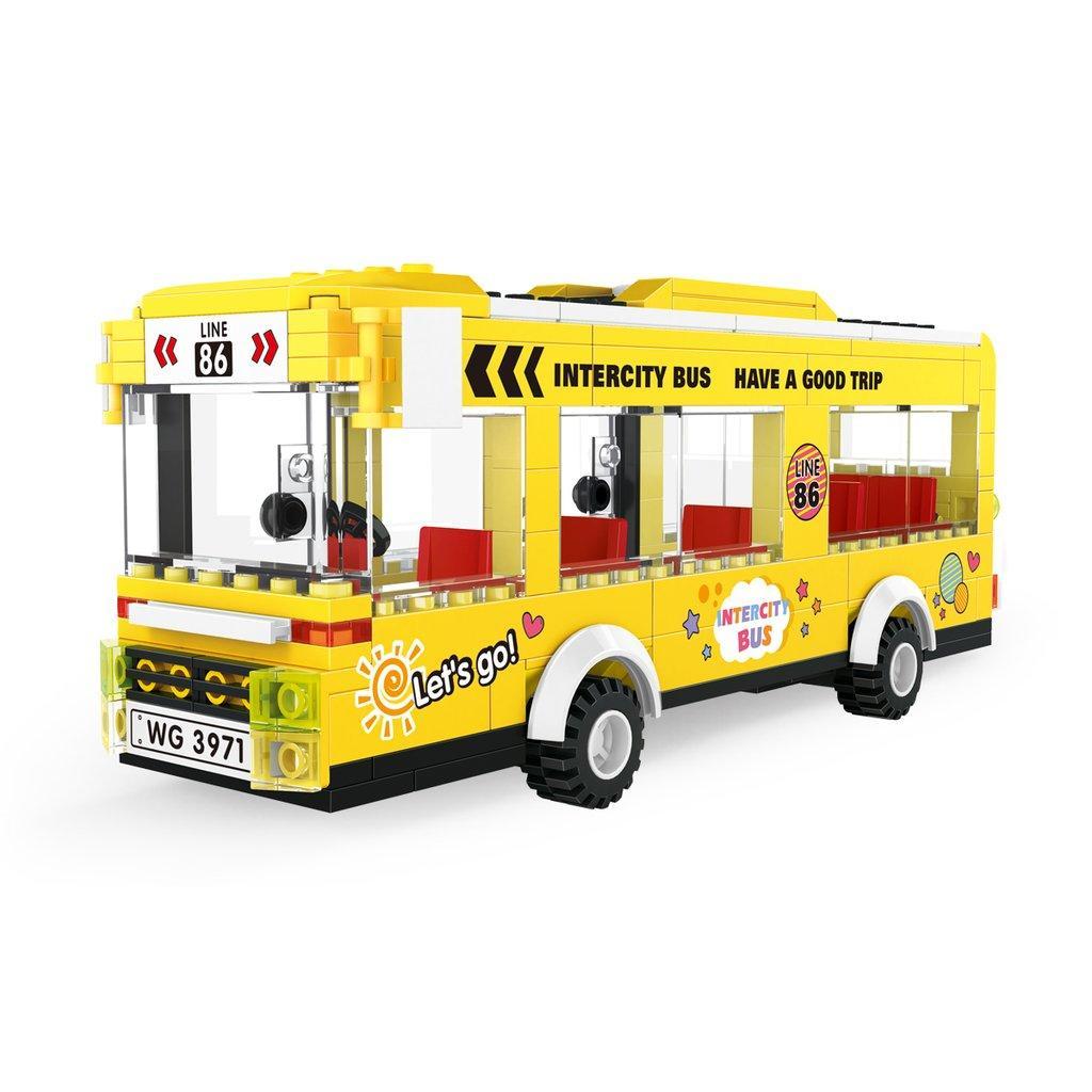 Дитячий конструктор Міжміський автобус Wange 3971 пластиковий блоковий 231 ел. для дітей, фото 1
