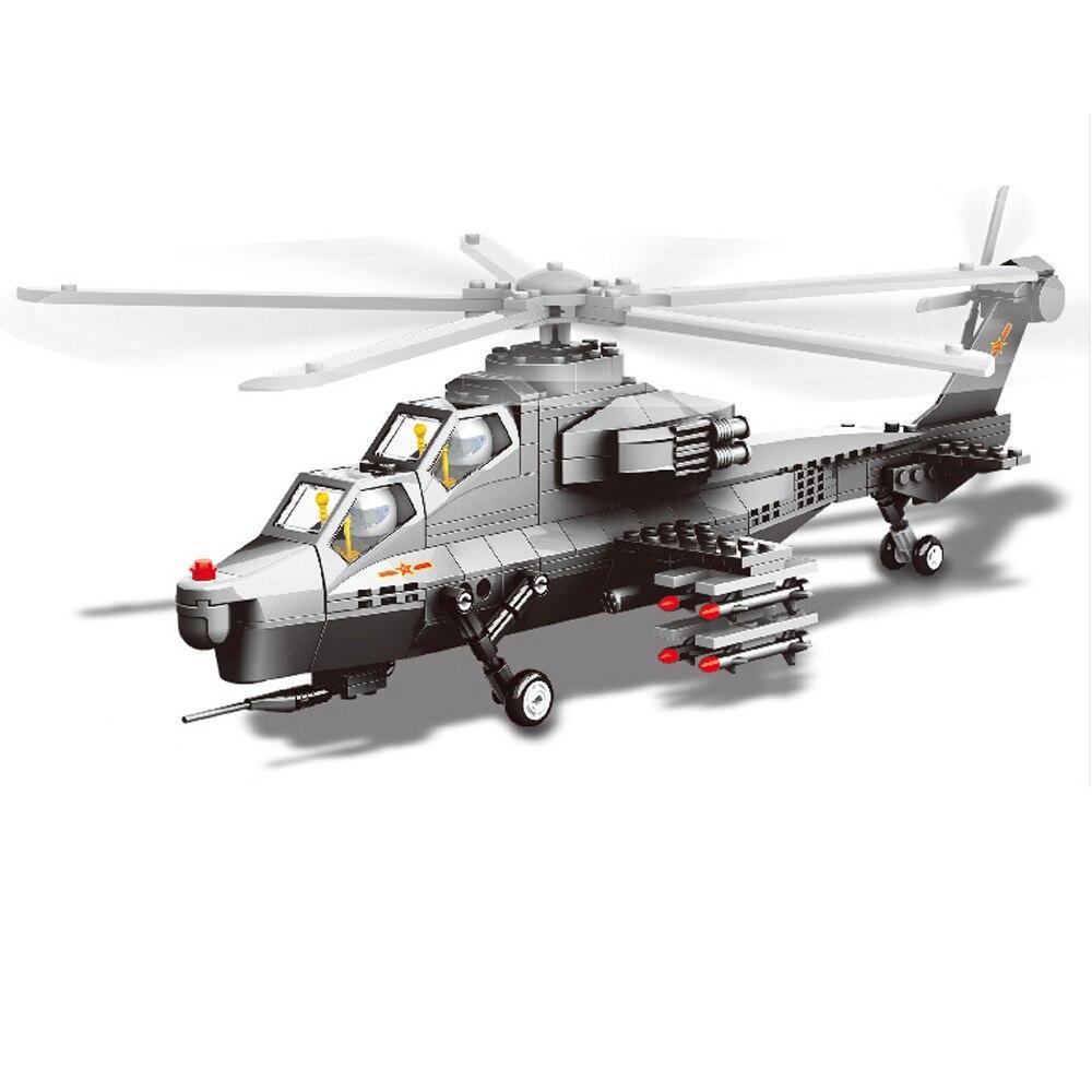 Дитячий конструктор Бойовий вертоліт WZ-10 Wange 4002, 283 дет пластик блоковий для дітей, фото 1