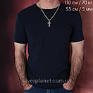 Комплект! срібний ланцюжок і кулон-хрестик 925 проби, фото 9