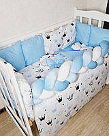 Набір в ліжечко для новонароджених "Коса Еко", дитяча постільна білизна