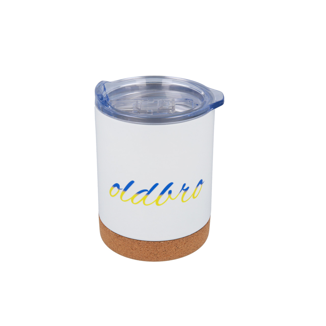 Кавова кружка OldBro Ukraine з корковим дном 360мл White із нержавіючої сталі з подвійними стінками, фото 1