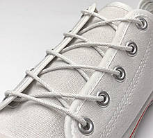 Шнурки для взуття круглі просочення 60 см (2 мм) Білий