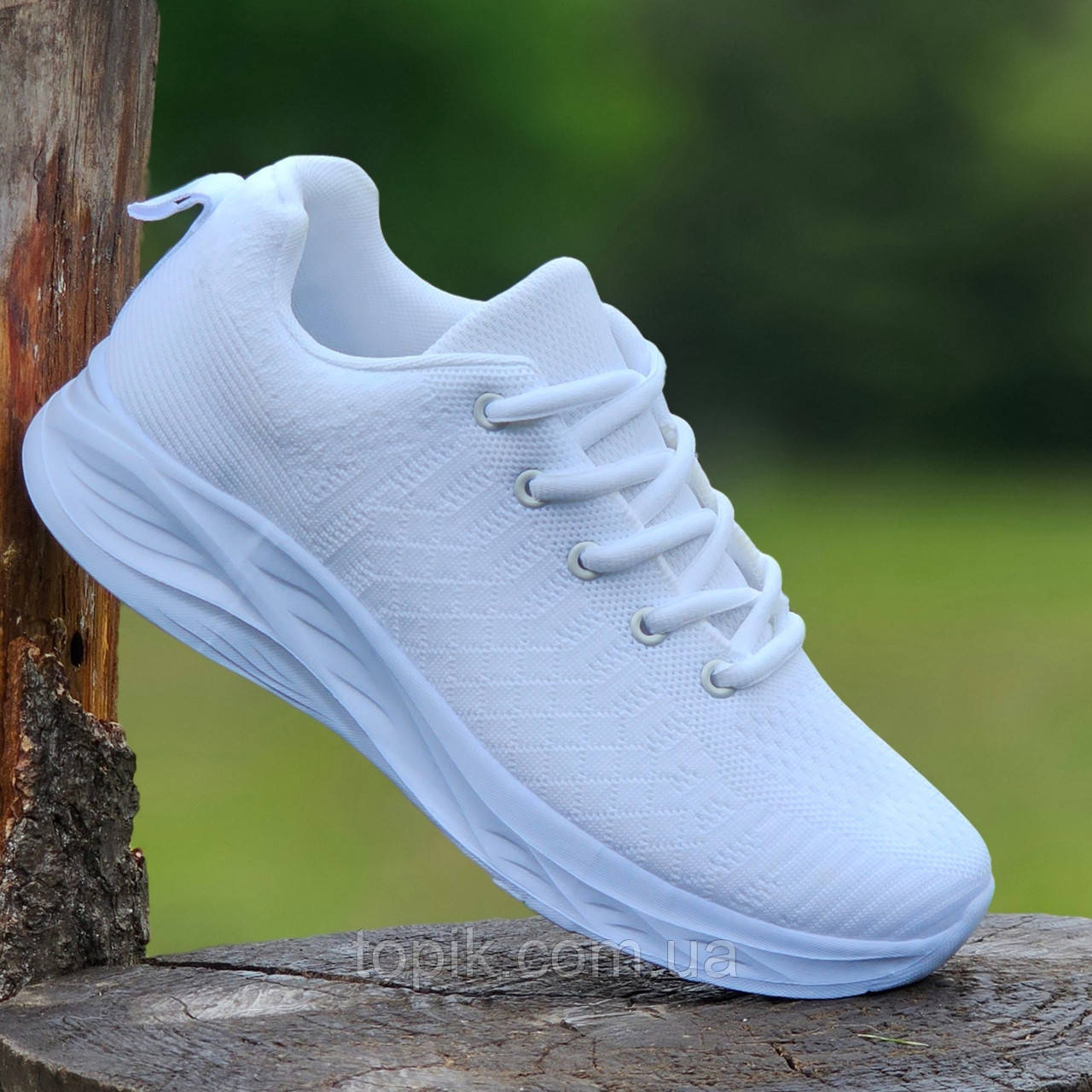 Кросівки жіночі білі літні легенькі зручні Кроссовки женские белые летние тканевые легкие удобные (Код: 3248), фото 1