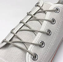 Шнурки для взуття круглі просочені 70см (2мм) Світло-сірий