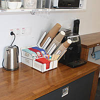 Набор для кофейни «TeaParty Standart + VS-3» органайзеры для чая и стаканчиков(лхдф) на 9(6+3) отделений белый