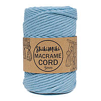 Еко шнур Macrame Cord 5 mm, колір Попелясто-блакитний