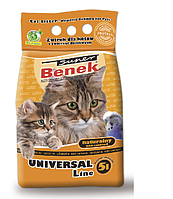 Супер Бенек Бентонітовий Універсальний наповнювач для котячого туалету - натуральний, 5 л