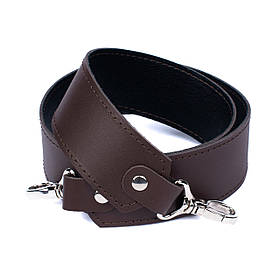 Ремінь з карабінами (85*4см) на підкладі, колір Шоколадний