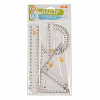 Набор линеек YES 4 предмета линейка 20 см 370262