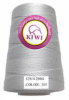 Нитка мешкозашивочная Kiwi (Киви) 12S/4 (1000 метров) цвет белый №301