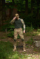 Армейский летний костюм - комплект мультикам, Тактическая штурмовая форма штаны + лонгслив