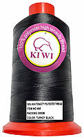 Обувная полиэстровая швейная нитка Kiwi (Киви) высокой прочности #40 (3000 метров) цвет чёрный №325