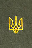 Футболка Олива 42-60р ЗСУ з вишитим жовтим Тризубом, фото 2