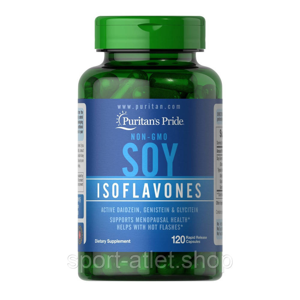 Натуральна добавка Puritan's Pride Soy Isoflavones 750 mg, 120 капсул
