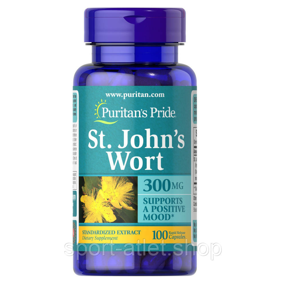 Натуральна добавка Puritan's Pride St. John's Wort 300 mg, 100 капсул
