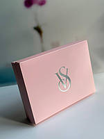 Коробка подарочная брендовая Victoria's Secret M2, с лого (с крышкой)