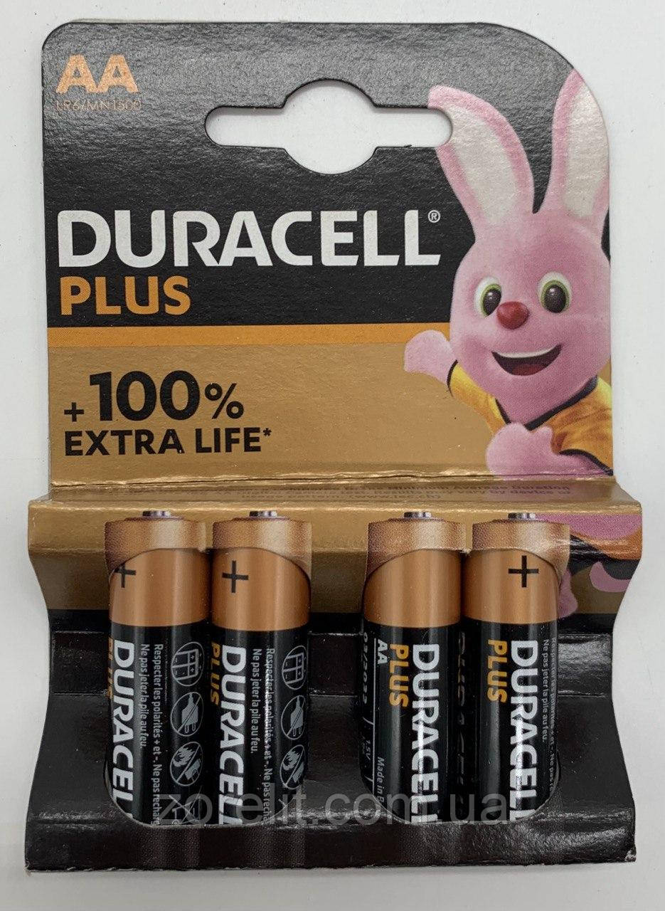 Батарейка Duracell AA Plus LR6 MN1500 (4 бат. в блістері) ціна за 1 ...