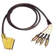 Шнур Scart-4RCA 1.2m Gold OD 8MM, блистер (VK30393)