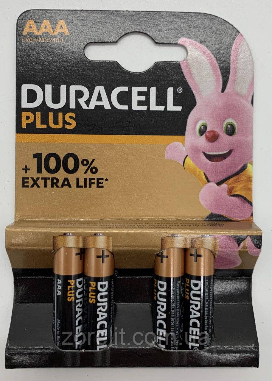 Батарейка Duracell LR03 AAA лужна, блістер 4 шт, фото 1