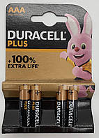 Батарейки Duracell AAA Plus LR03 MN2400 (4 бат. в блістері) ціна за 1 блістер