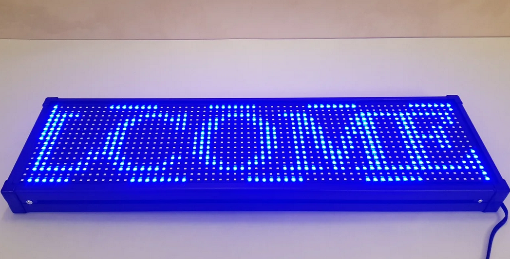 Бегущая строка 135*23 см синяя уличная | LED табло для рекламы | Светодиодная вывеска bs - фото 3 - id-p1873195102