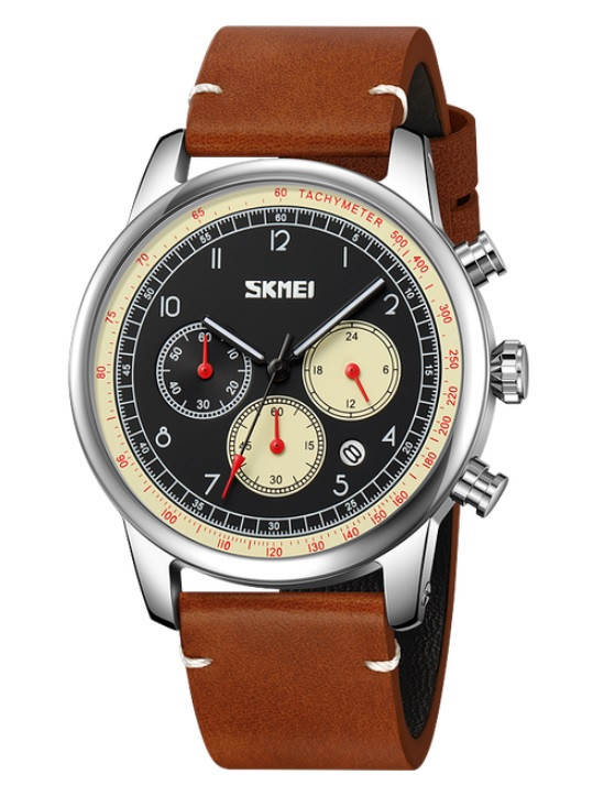 Чоловічі годинники наручні Skmei Status Brown