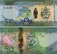 Соломоновы острова 50 долларов 2017 UNC Рептилии, Ящерицы (P35)