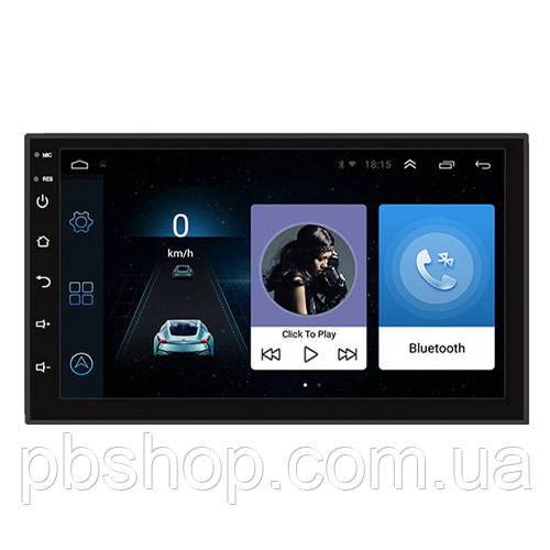 Автомагнітола 7" 2/32ГБ Android 11 Wi-Fi GPS 2xUSB 2 DIN 4x60Вт, 7011A