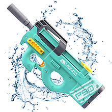 Водяний Бластер Електричний на Акумуляторі 2 Режима Портативний Водний Автомат P90 для Дітей та Дорослих Зелений